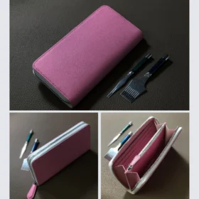 Ví nữ dài hồng handmade